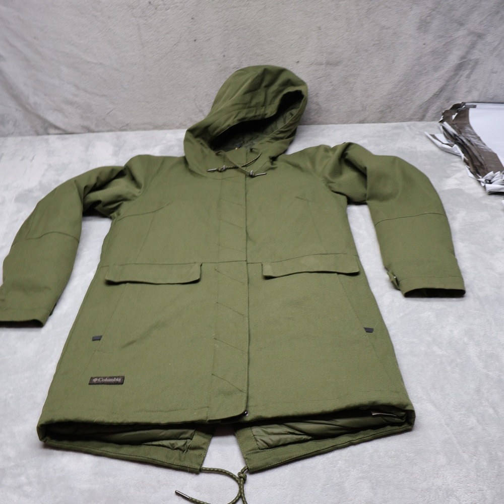 Columbia Jacket Women Small Green Boundary Bay Waterproof Insulated Hooded Parka